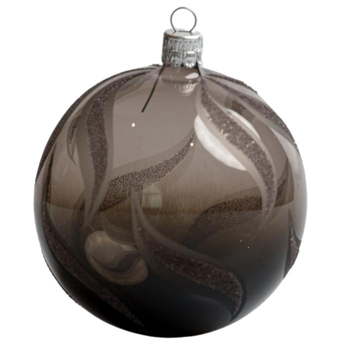 Sklenené vianočné ozdoby basic Nero - Nero číre gule, 4 ks