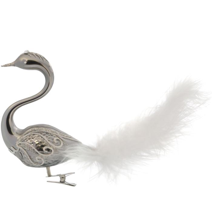 Labutí pár v striebornej farbe