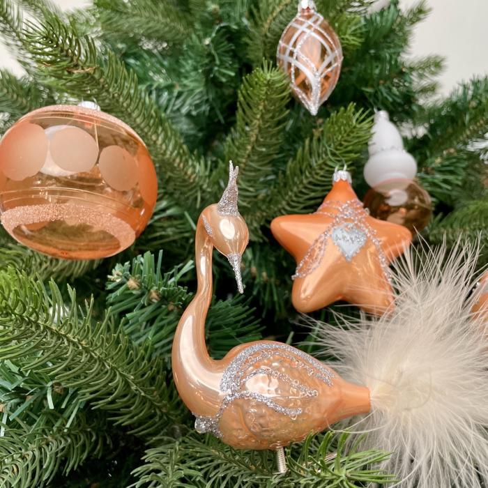 Ozdoby na celý vianočný stromček - Nobless Baubles Peach Fuzz