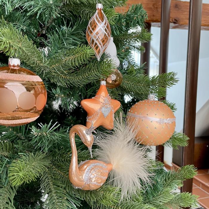 Ozdoby na celý vianočný stromček - Nobless Baubles Peach Fuzz