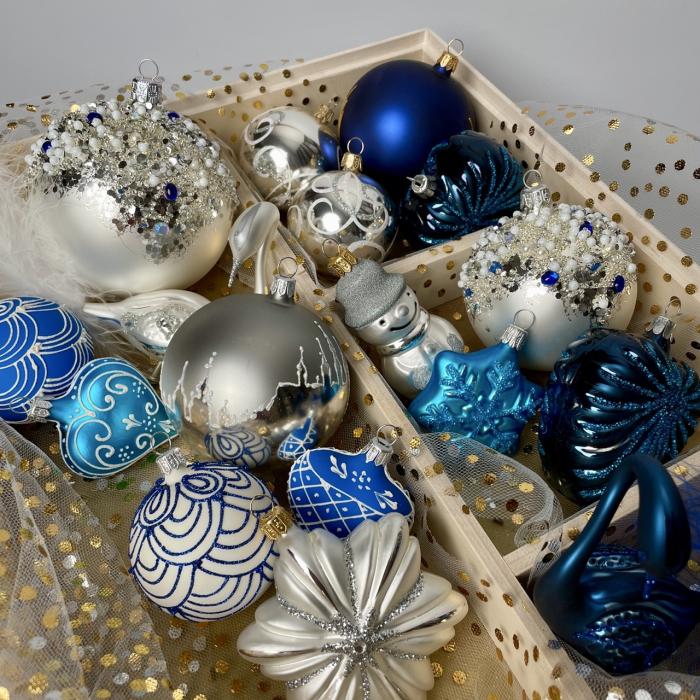 PUPPET - Ozdoby na celý vianočný stromček (cca 110 cm) - Zimná elegancia