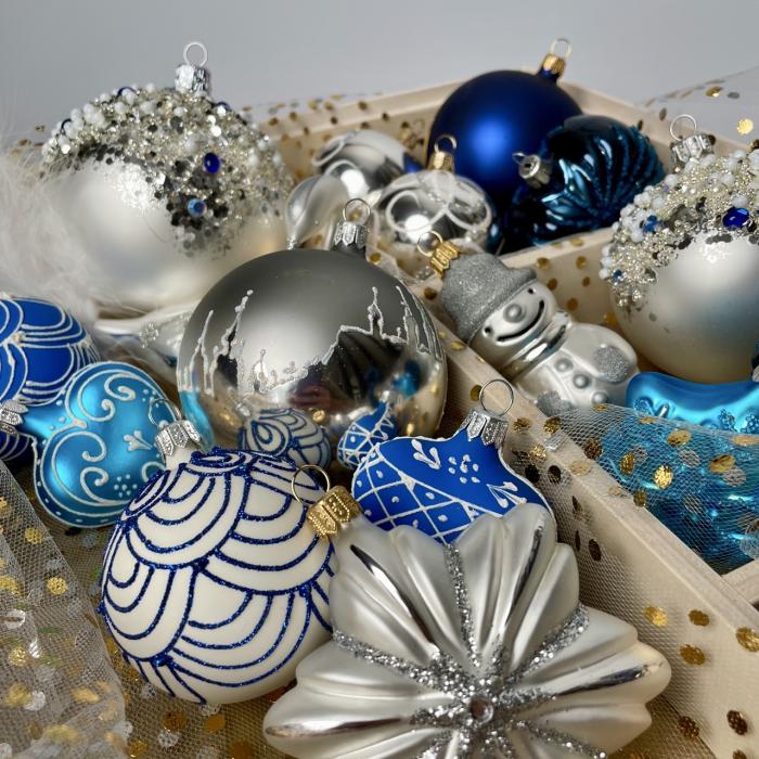 PUPPET - Ozdoby na celý vianočný stromček (cca 110 cm) - Zimná elegancia