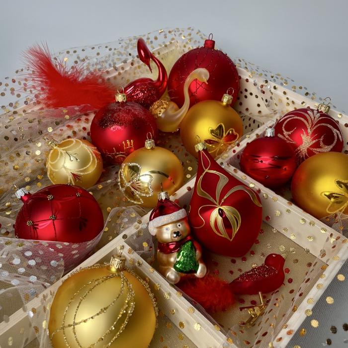 CANDY - ozdoby na celý vianočný stromček (cca 175 cm) - teplá tradícia