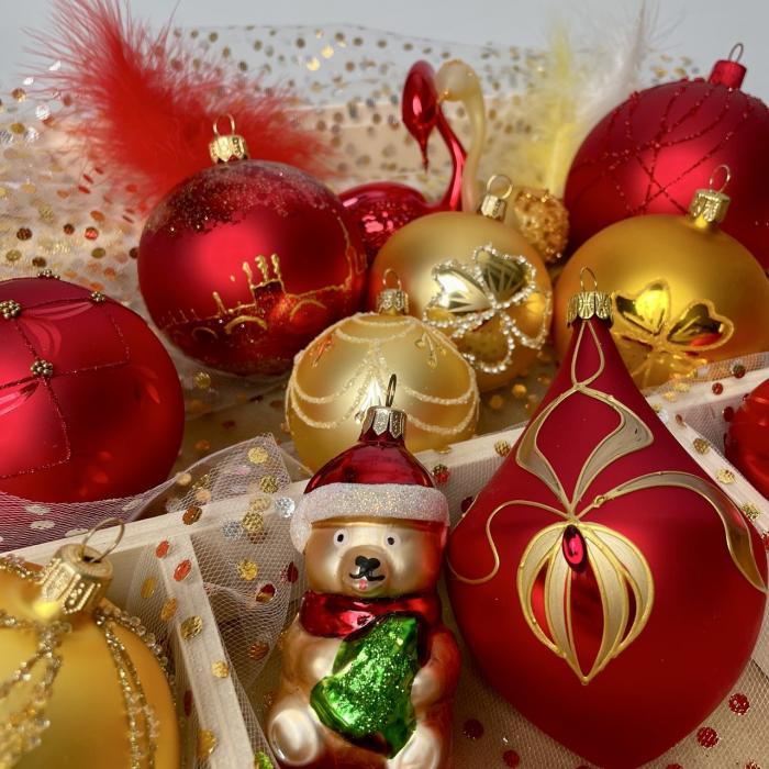 CANDY - ozdoby na celý vianočný stromček (cca 175 cm) - teplá tradícia