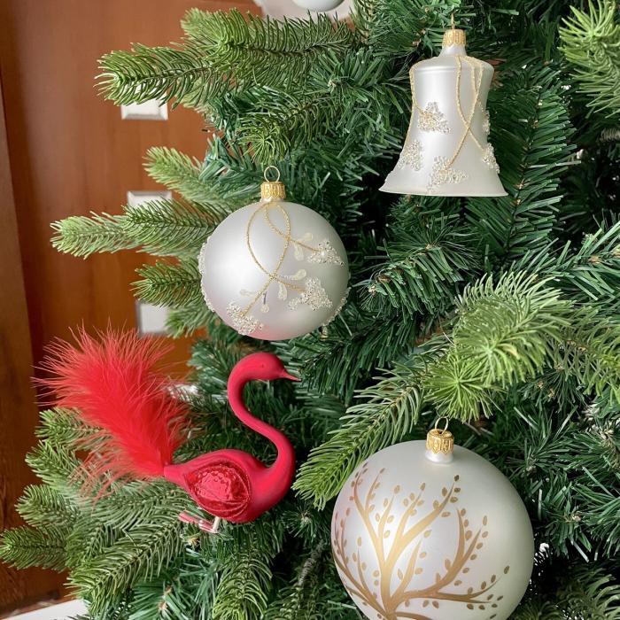 TREE - Ozdoby na celý vianočný stromček (cca 110 cm) - Biela zlatá elegancia