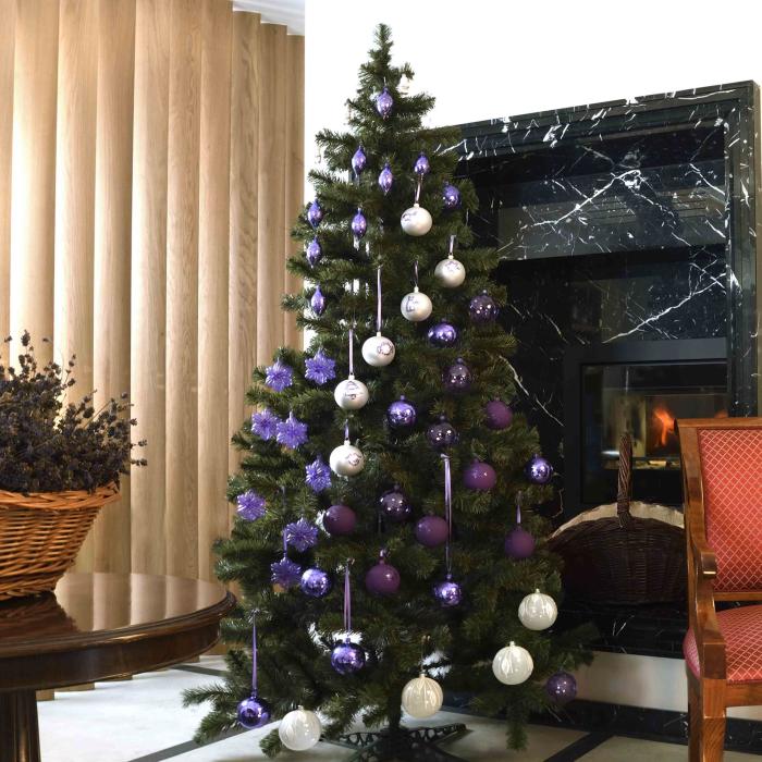 CANDY - Ozdoby na celý vianočný stromček (cca 175 cm) - Hravá fialová D. H.