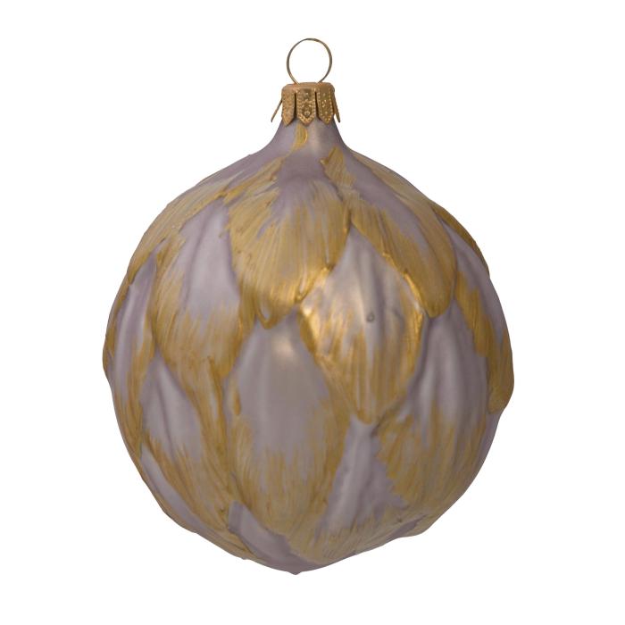 Sada vianočných dekorácií secesné artičoky so zlatom, 6 ks