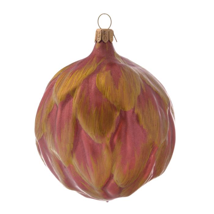 Sada vianočných dekorácií secesné artičoky so zlatom, 6 ks