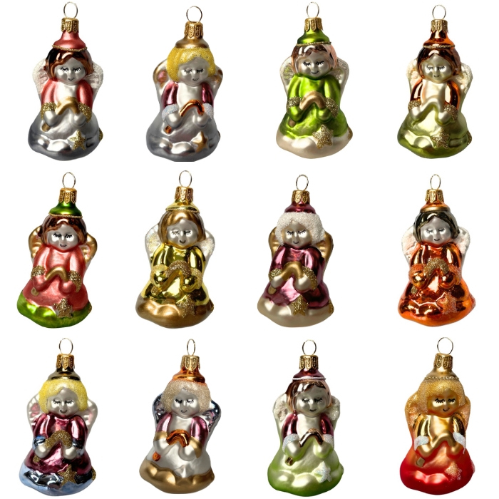 Andelská sada adventných dekorácií, 12 kusov