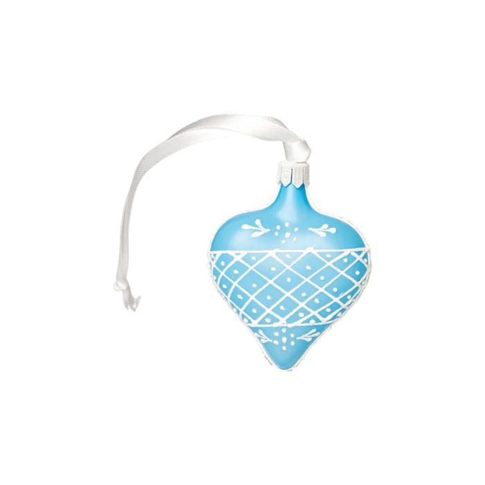 Srdce s mriežkou svetlomodré, 1 kus