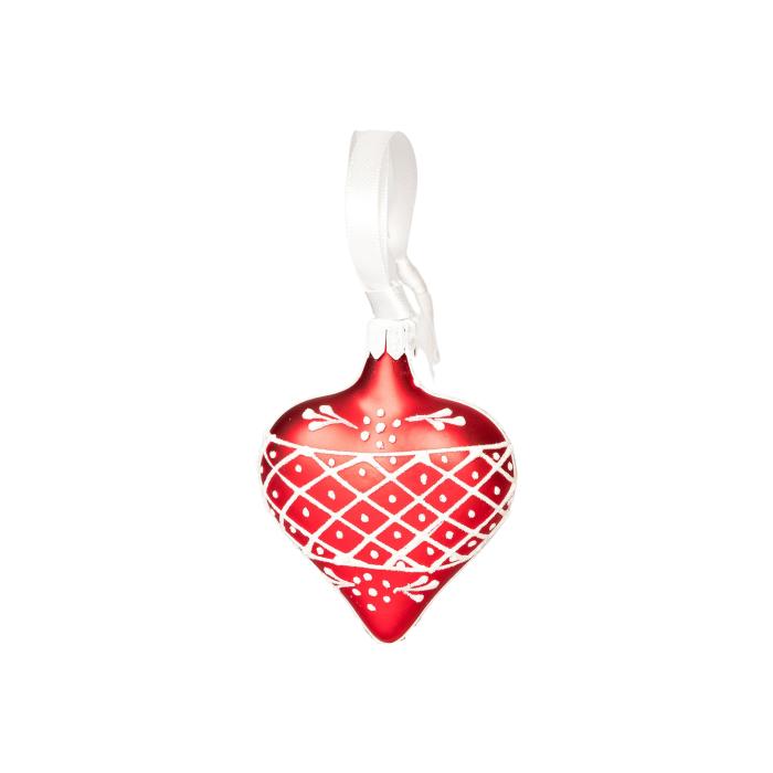 Srdce s mriežkou červené, 1 kus
