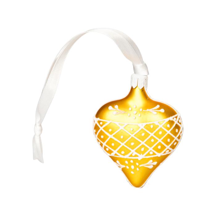 Srdce s mriežkou žlté, 1 kus