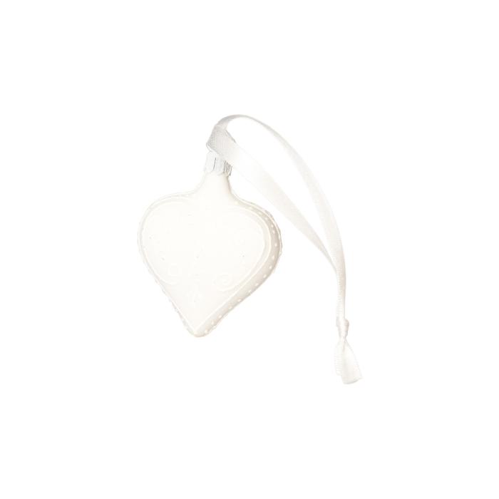 Srdce s ornamentom biele, 1 kus