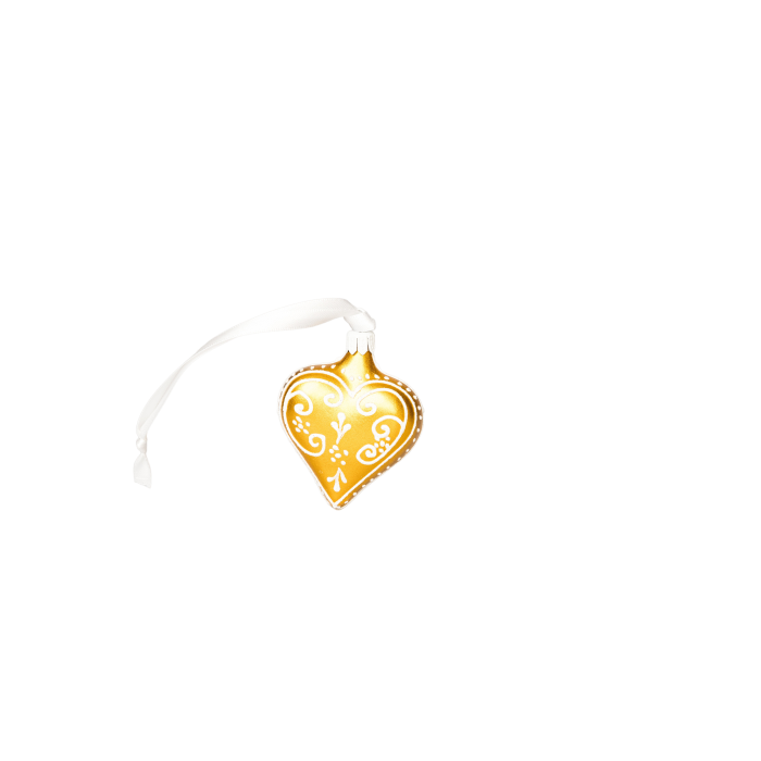 Veľkonočné srdce so zlatým ornamentom, 1 kus