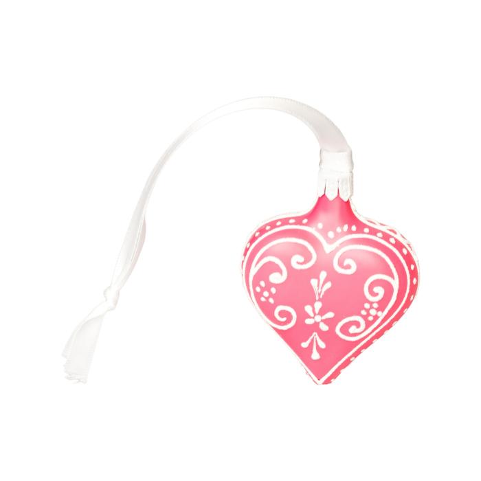 Veľkonočné srdce s ornamentom svetloružové, 1 kus