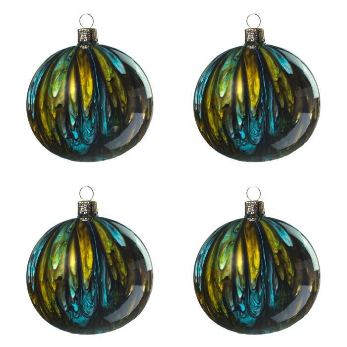 Sklenené vianočné ozdoby Kahuri - Jungle S, 4 ks