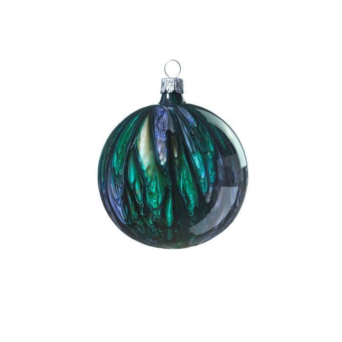 Sklenené vianočné ozdoby Kahuri - Emerald S, 4 ks