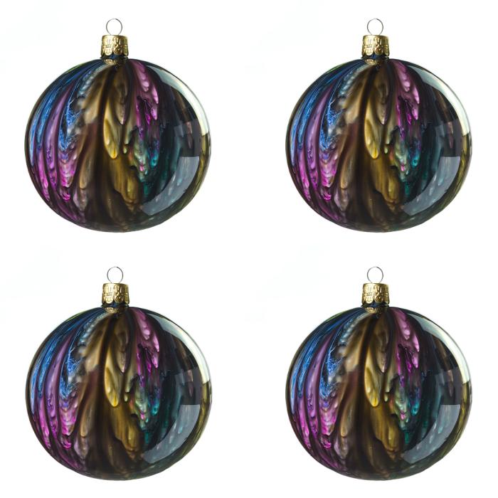 Sklenené vianočné ozdoby Kahuri - Thunder S, 4 ks