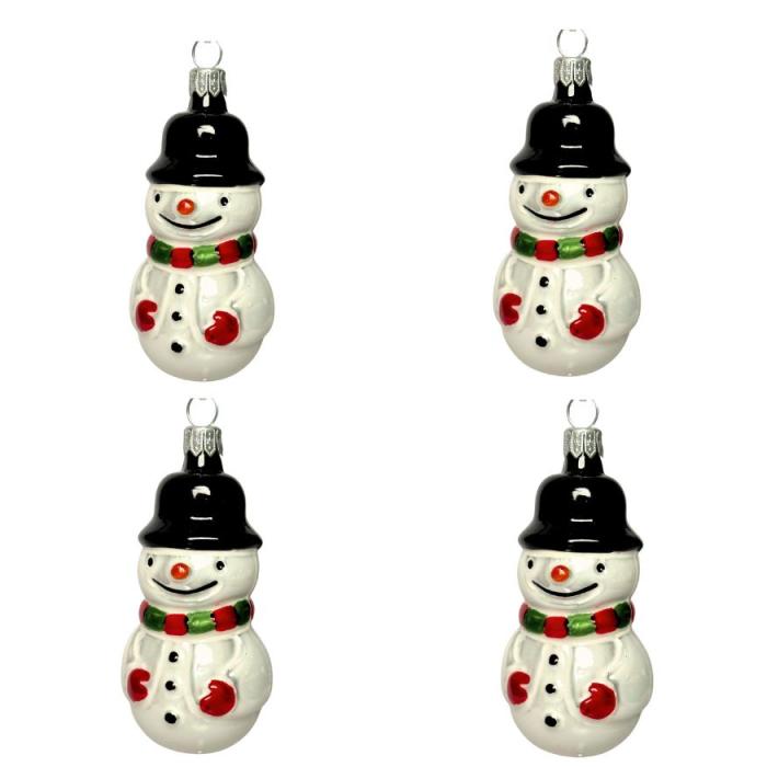 Snehuliaci v klobúku, 4 ks