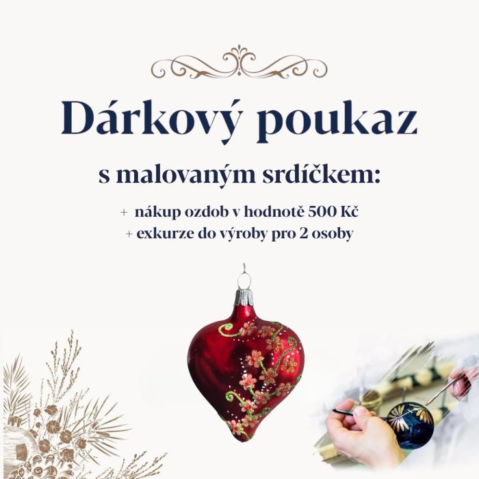 Darček s prekvapením pri kúpe ozdôb, pre 2 osoby Zlaté kvety, 1 ks