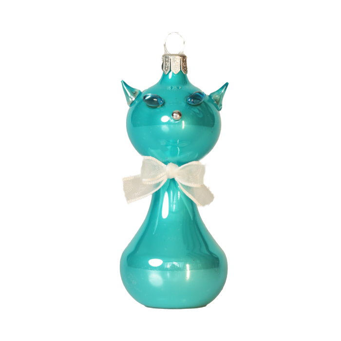 Mačka lesklá tyrkysová, 1 ks