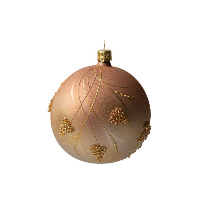 Vianočná ozdoba Secese s ovocím hojnosti béžová, 1 ks