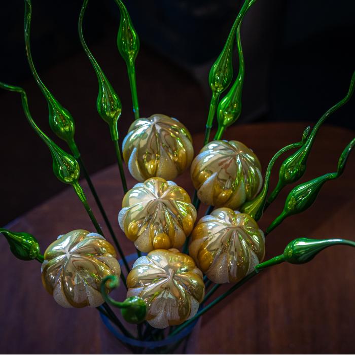 Sklenená kytica Magnólia a ľalia, 23 ks