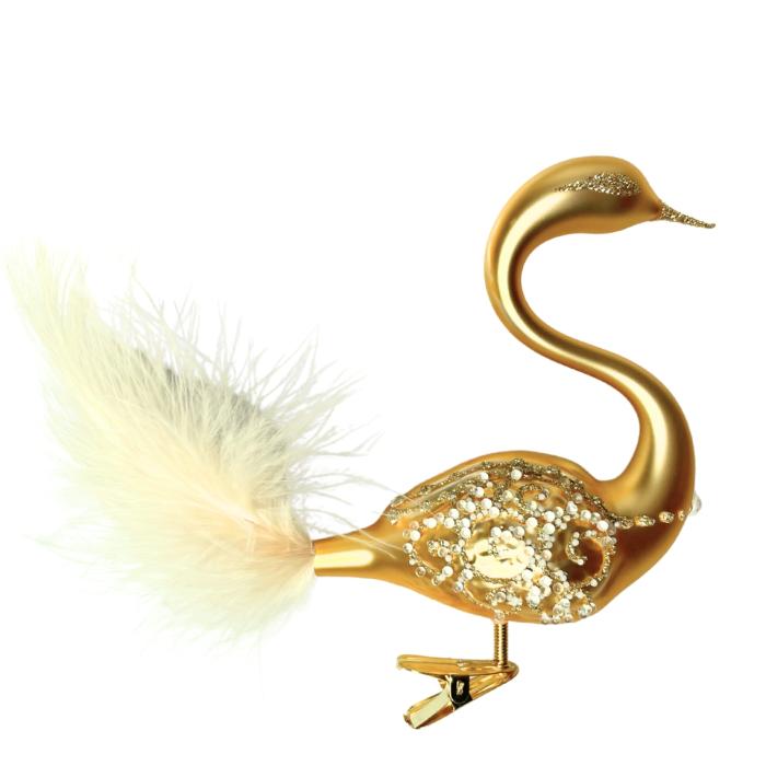 Sklenené vianočné ozdoby základné Sunshine - Sunshine labute, 2 ks