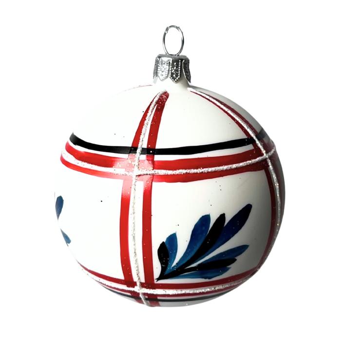 Sklenené vianočné ozdoby Domovina - Poštár, 4 ks