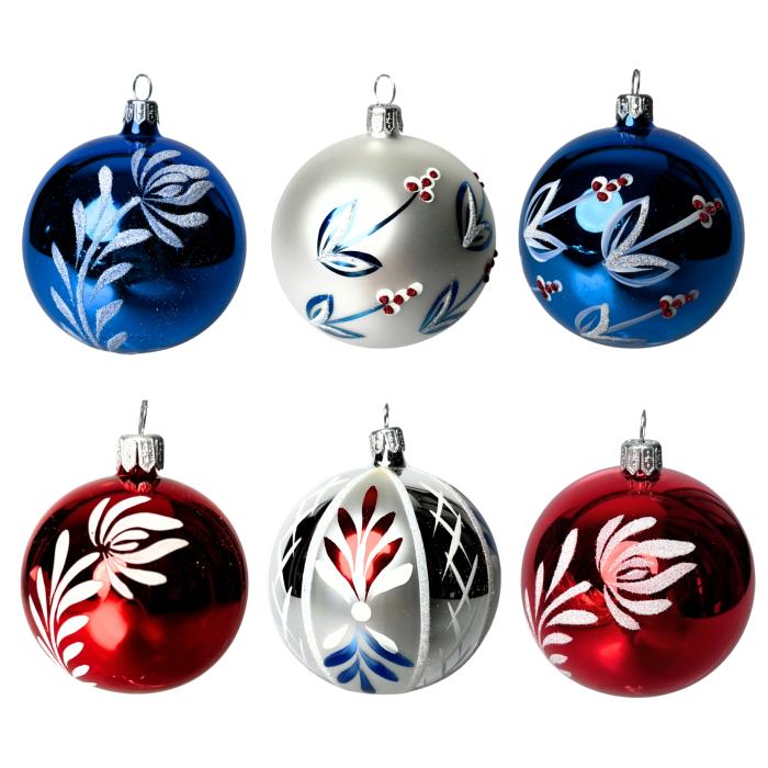 Sklenené vianočné ozdoby Domovina - Pivonky a lipy